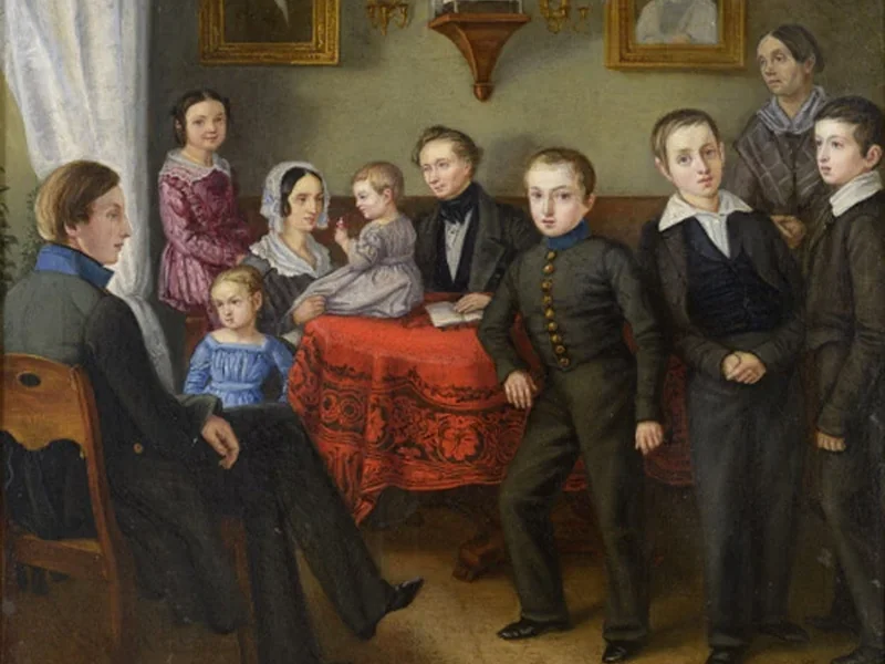 1794-August Georg Wilhelm Pezold - Ritratto della famiglia Doepp